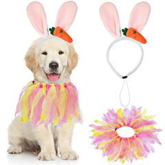 GoYOSWA tenue de Pâques pour chien avec oreilles de lapin, ambiance photo festive.