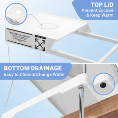 GOZILLA Mini tortue kit plateforme-baignade – espace de repos et d'observation ergonomique.