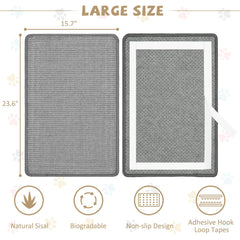 Graciadeco ensemble-tapis-grattoir sisal 2-pack, pratique pour deux chats.