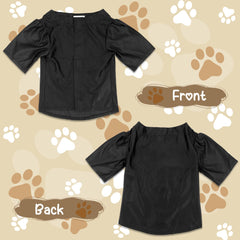 GraduatePro robe graduation noire pour chien, élégante et confortable lors d événements spéciaux.