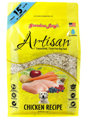 Grandma Lucy's Artisan poulet lyophilisé, sac 3 lb, texture riche et repas pratique.