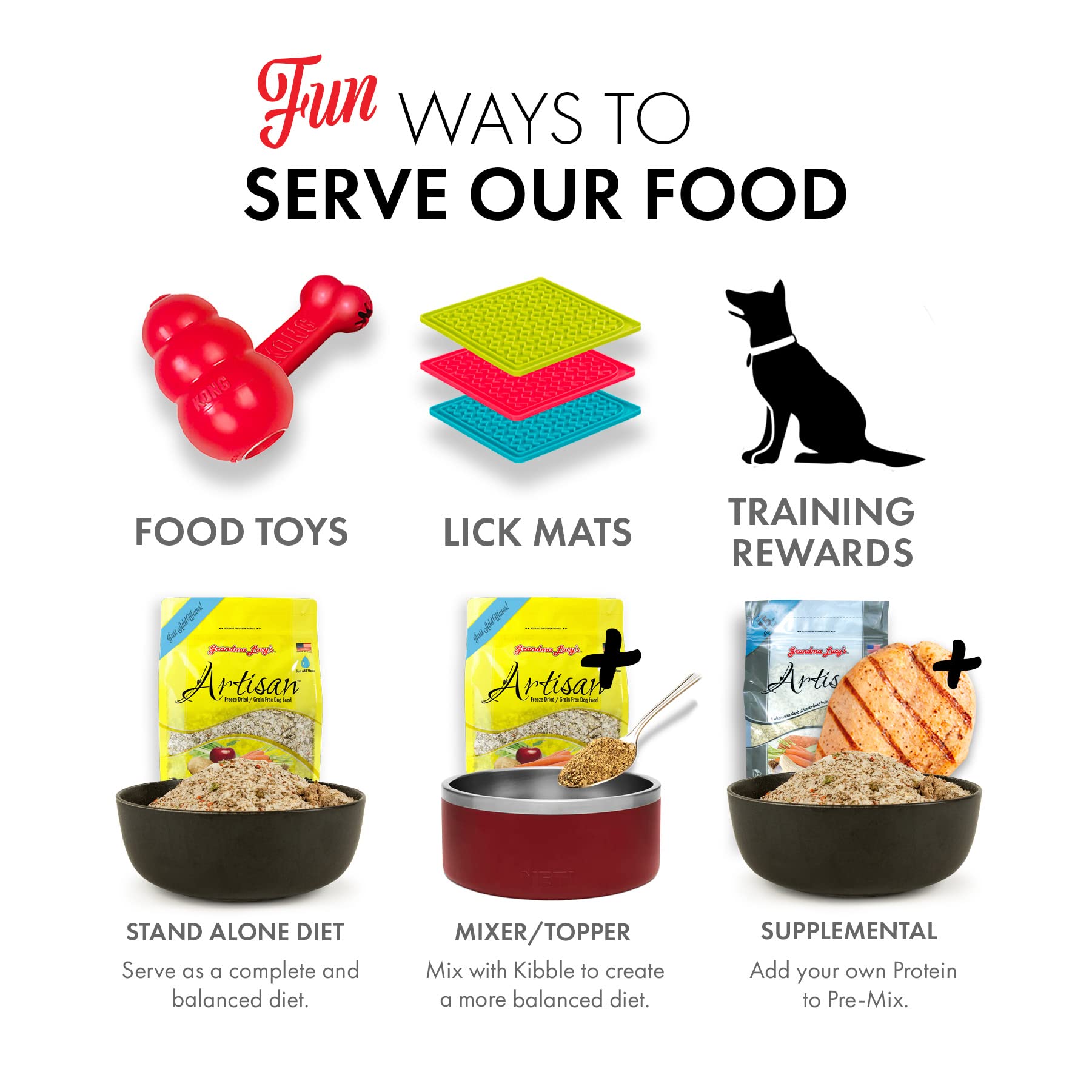 grandma-lucys-sans-cereales convient aux chiens sensibles et sans additifs de remplissage