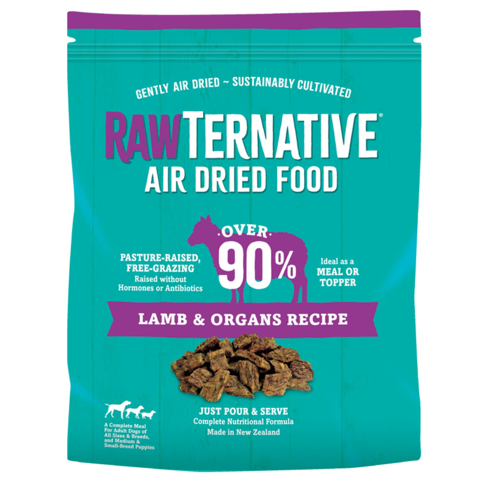 Grandma Mae's RawTernative, emballage avant, repas complet riche en protéines.