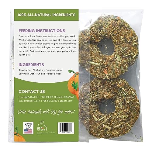 Grandpa's Best Whisker Nibblers banane-petales-de-rose: enrichissement et plaisir pour petits animaux.