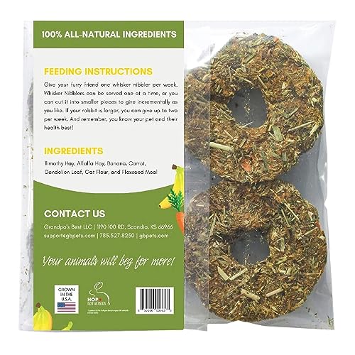 Grandpa's Best Whisker Nibblers banane-petales-de-rose : enrichissement ludique pour rongeurs.