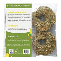 Grandpa's Best Whisker Nibblers banane-petales-de-rose : enrichissement ludique pour rongeurs.