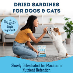 The Granville Island Pet Treatery sardines pour chats, morceaux pratiques et appréciés.
