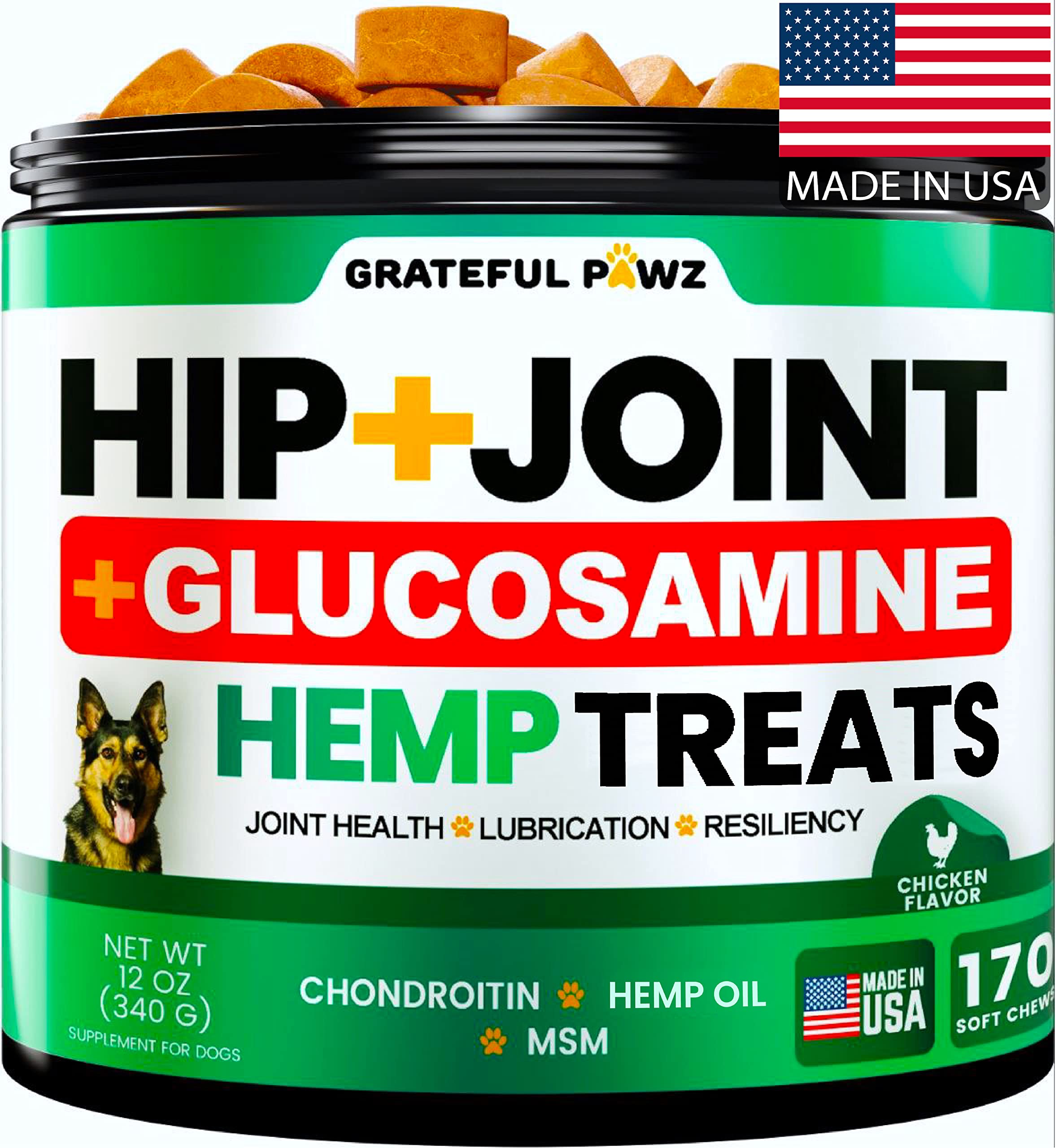 Grateful Pawz – complément hanche et articulation pour chien, soutien mobilité.