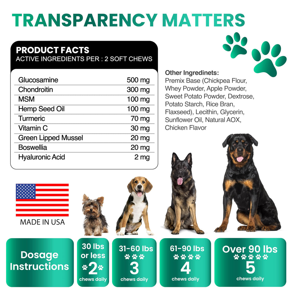 Grateful Pawz - fabrication américaine, lot de 2 pour chiens.