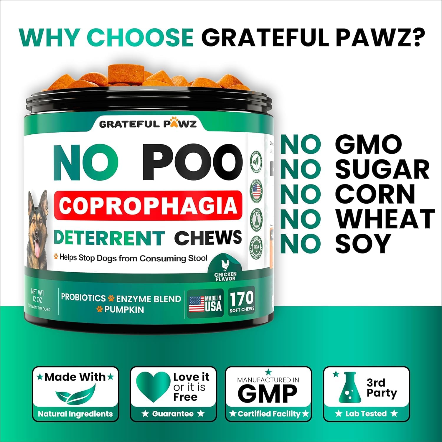 Grateful Pawz – fabrication vétérinaire aux États‑Unis, normes fiables et qualité constante.
