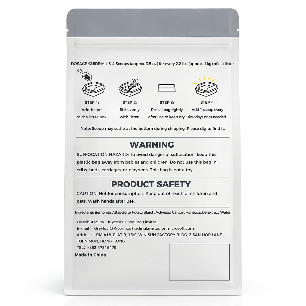 Billes double cœur Grayleaf démontrant l’action anti-odeur efficace.