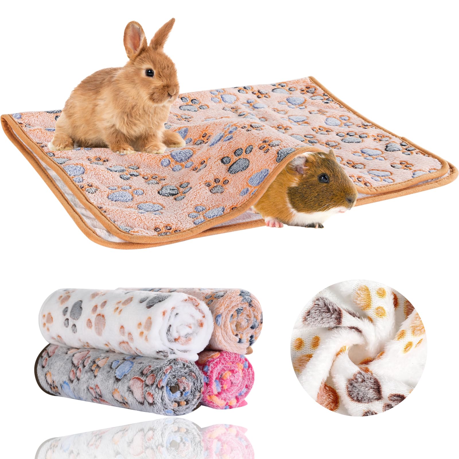 Grddaef couverture cobaye peluche blanche pour chaleur et repos