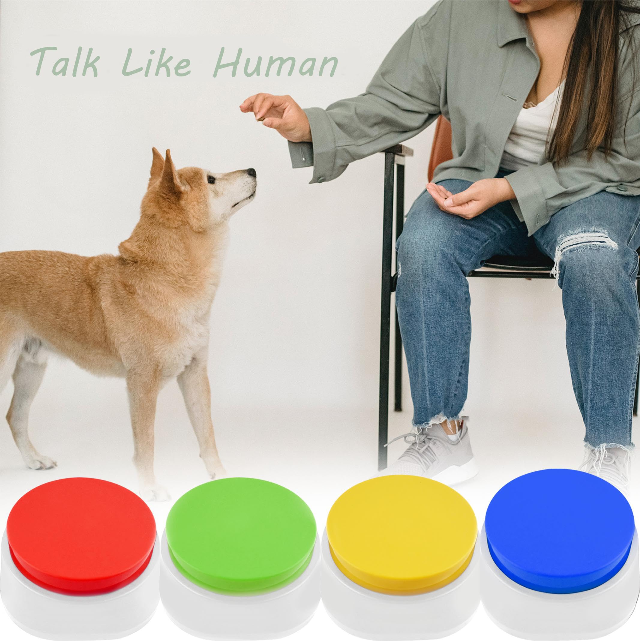 GreatStyler boutons couleur rouge-jaune-bleu-vert pour stimulation interactive.