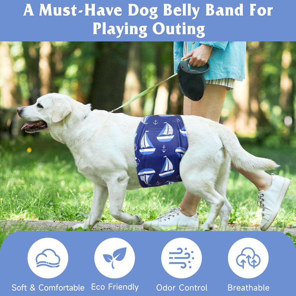 Grecle bandes ventrales chien mâle confort, support doux et tenue sécurisée.