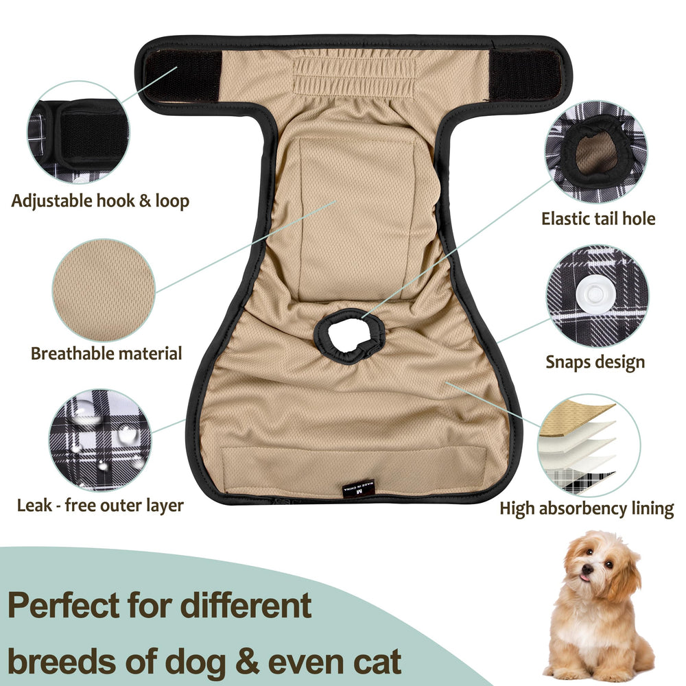 Grecle couches-chien-femelle lavage réutilisable et durable.