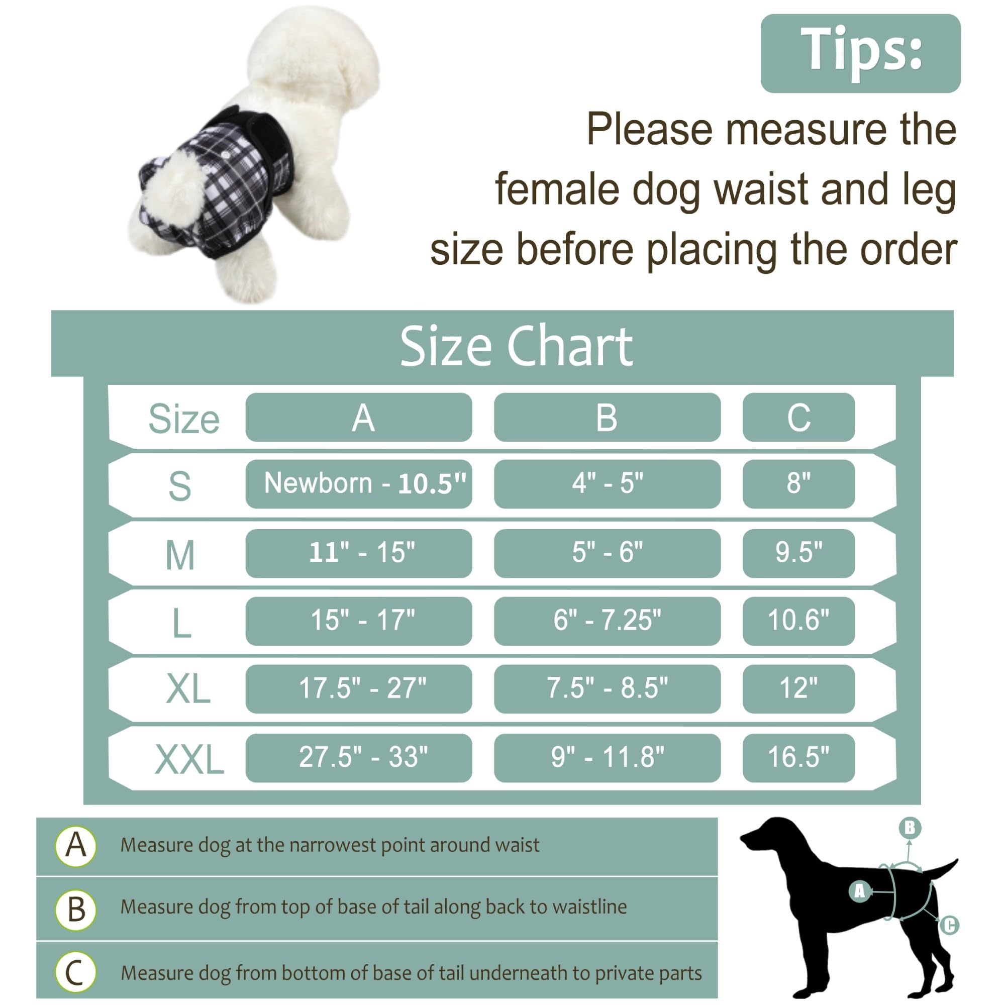 Grecle couches-chien-femelle ouverture queue ajustable pour un maintien précis.