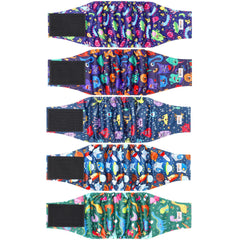 Grecle ensemble 5 paquets couches chien mâle, motifs variés pour le style et le confort.