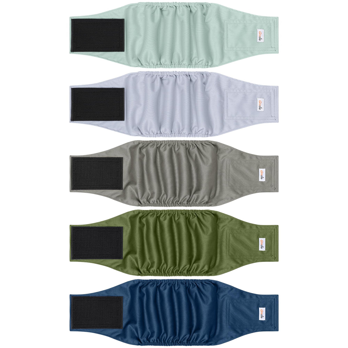 Bandes ventrales Grecle, ensemble de 5 motifs pour chien mâle, pratique et polyvalent.