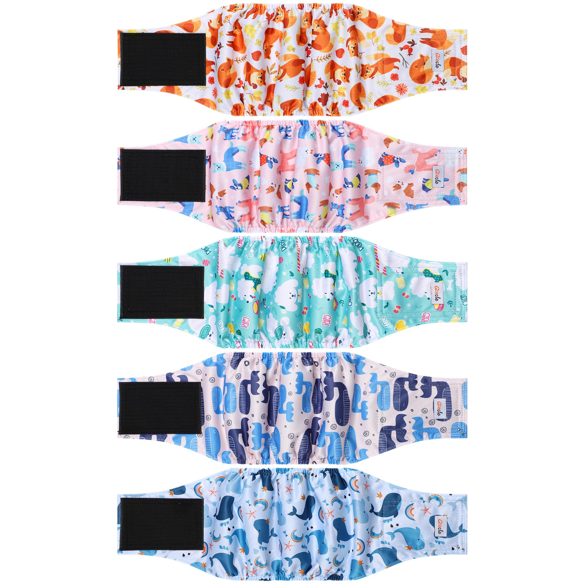 Grecle lot cinq motifs: variété esthétique adaptée au quotidien.