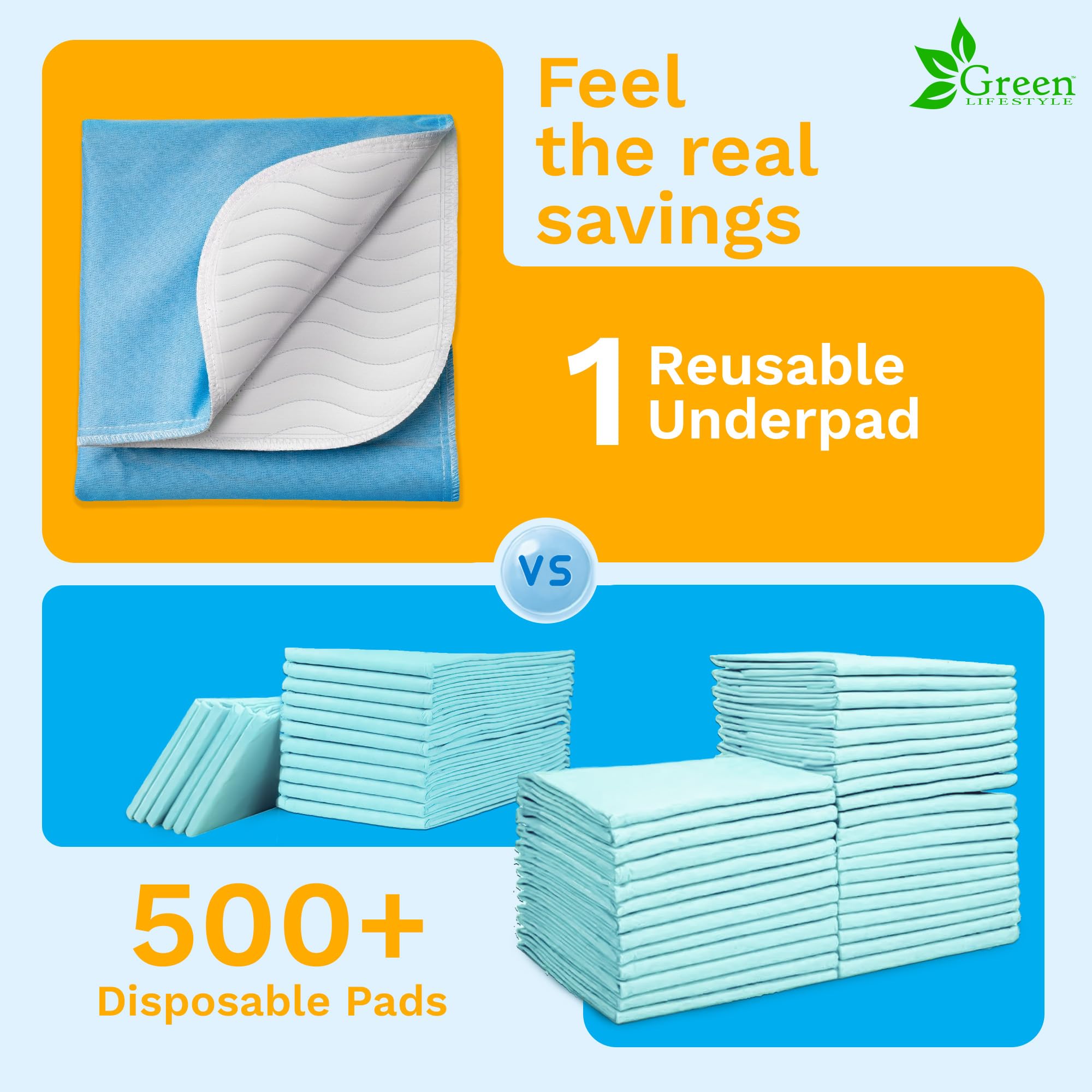 GREEN LIFESTYLE drap lavable éco-responsable 48x48 pour lit.