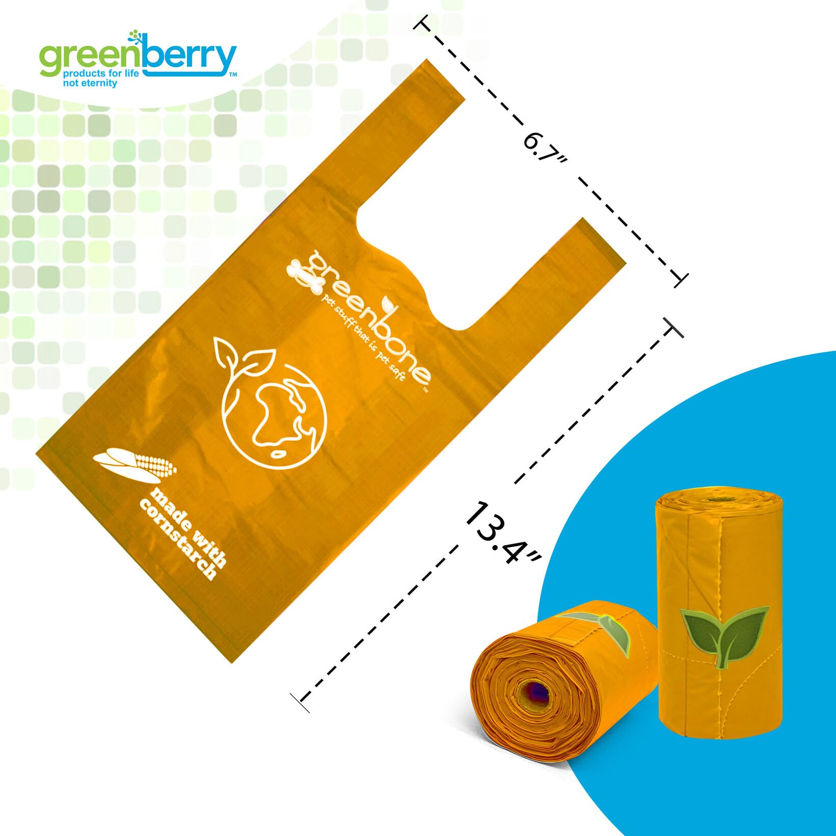 Greenbone BioBase rouleaux pratiques, compatibles avec porte-sacs.