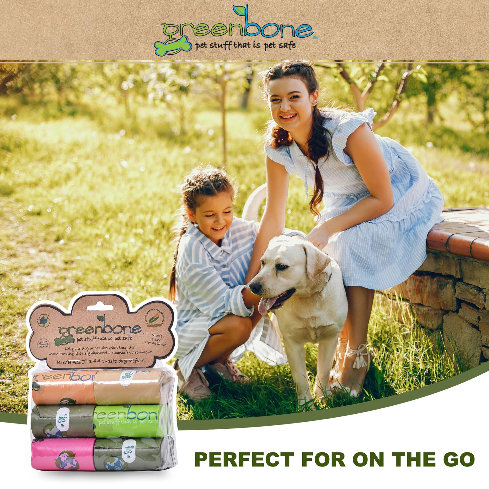 Sacs Greenbone BioBase sans toxine et allergènes, toucher doux.