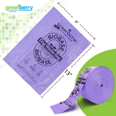 Greenbone BioBase sacs crottes lavande prêt à être inséré dans le distributeur domestique.
