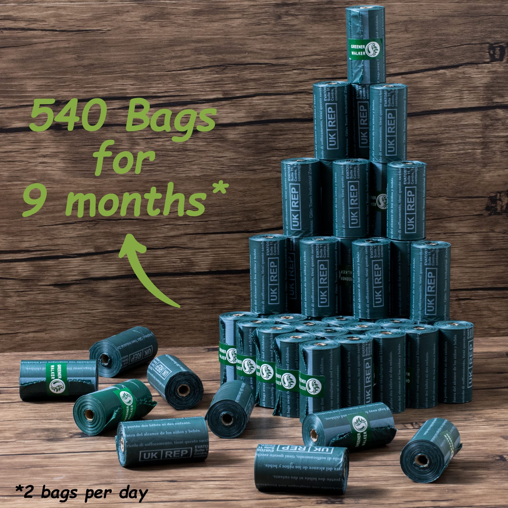 Dimensions 13x9 pouces GREENER WALKER adaptés à toutes les tailles de chien.