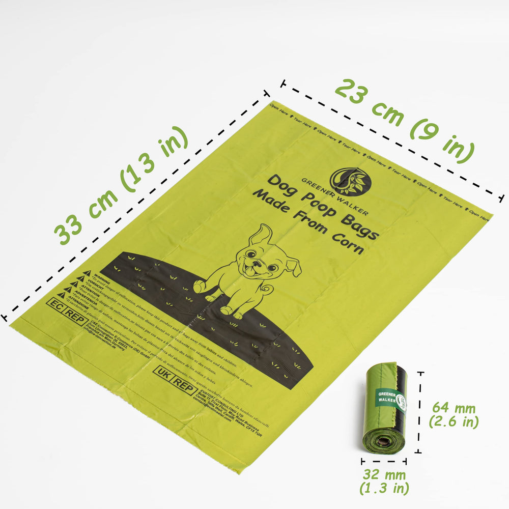 Pack économique GREENER WALKER 540 sacs prêt pour neuf mois d'utilisation.