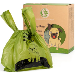 Greener Walker – sac pour déjections canines avec attaches longues, pratique en promenade.
