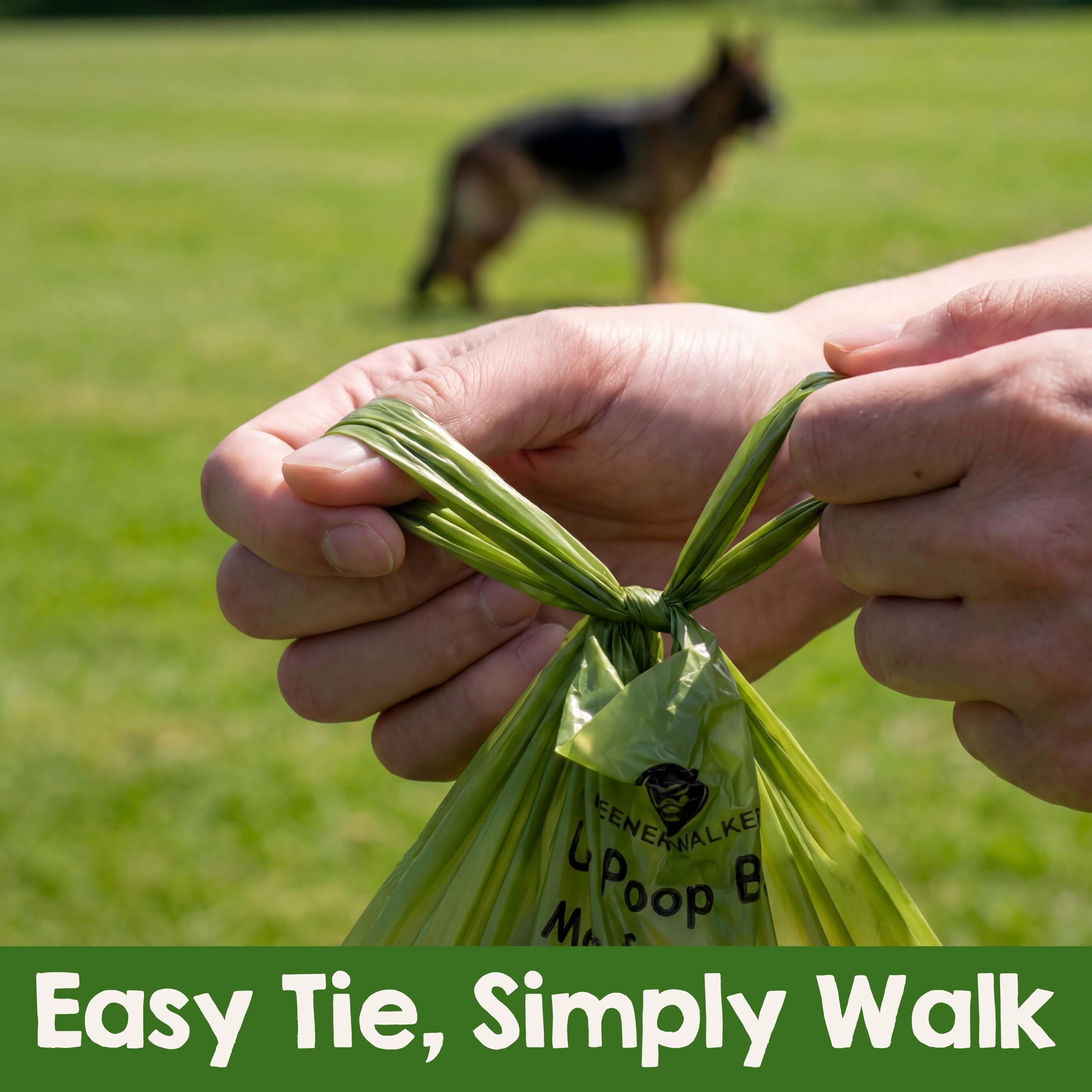 Greener Walker – sac déjection chien extra épais pour éviter les débordements.