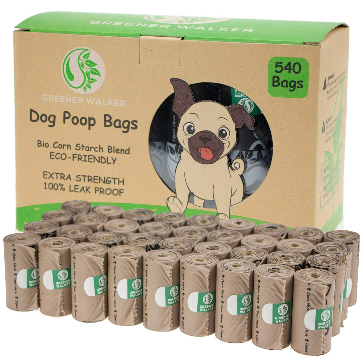 Sacs GREENER WALKER epais etanches pour crottes de chien securite mains assuree