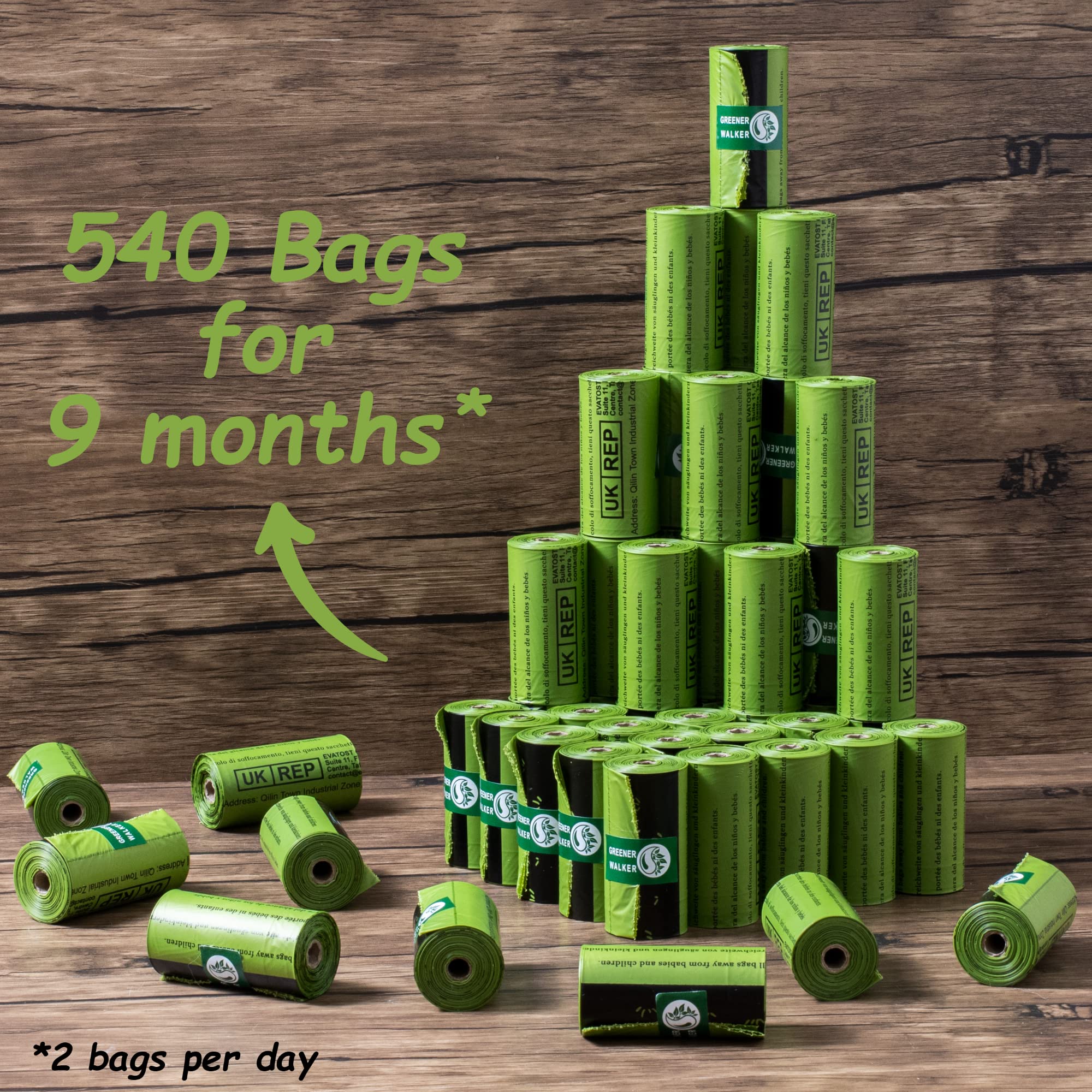 Greener Walker sacs crottes – s'adaptent au distributeur standard.