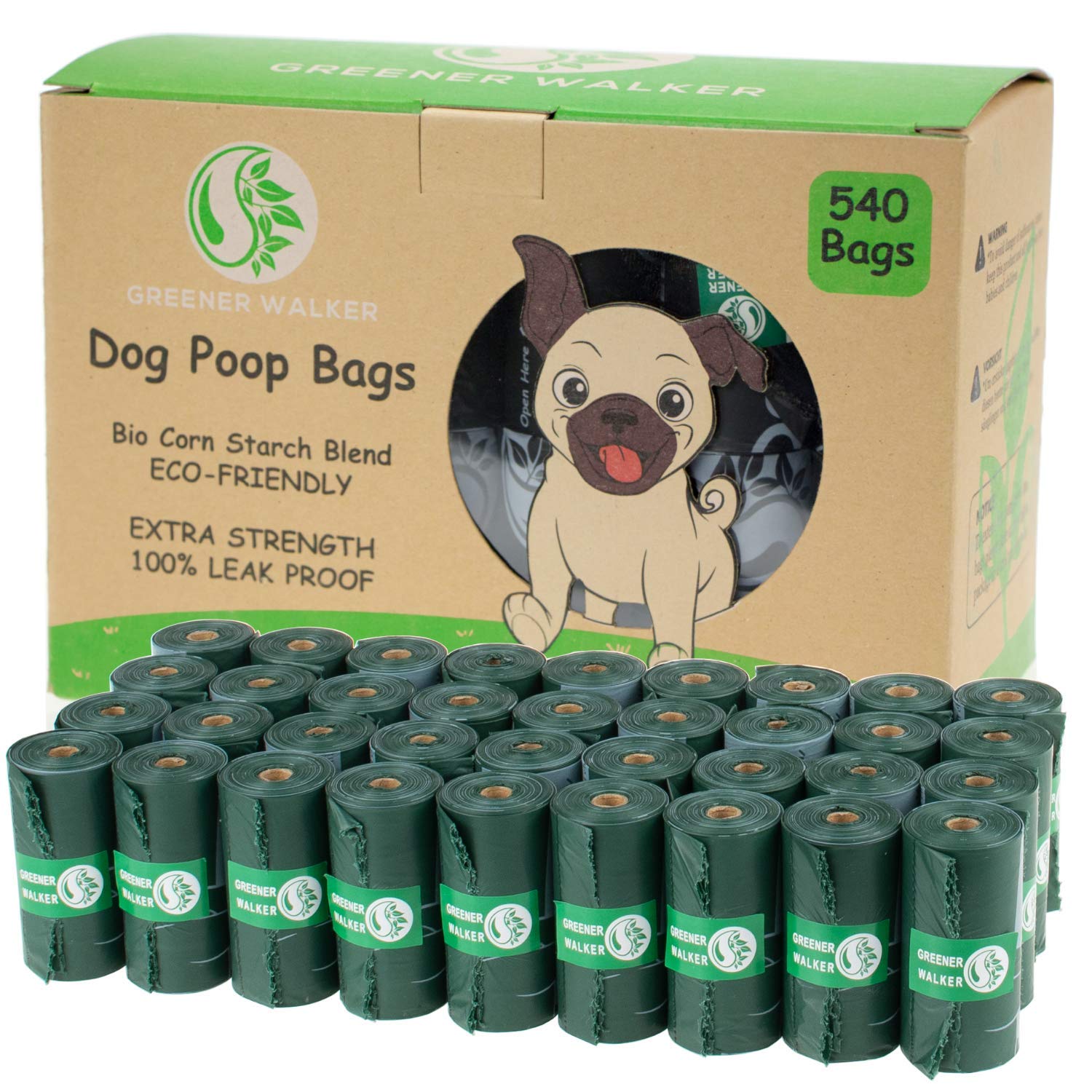 Sacs GREENER WALKER chien épais et étanches pour ramasser sans fuite.