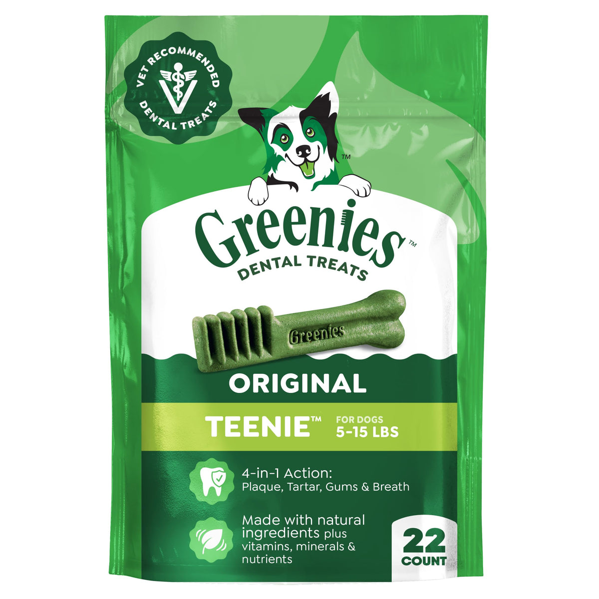Greenies : boîte de 6 oz avec 22 bouchées originales, haleine plus fraîche.