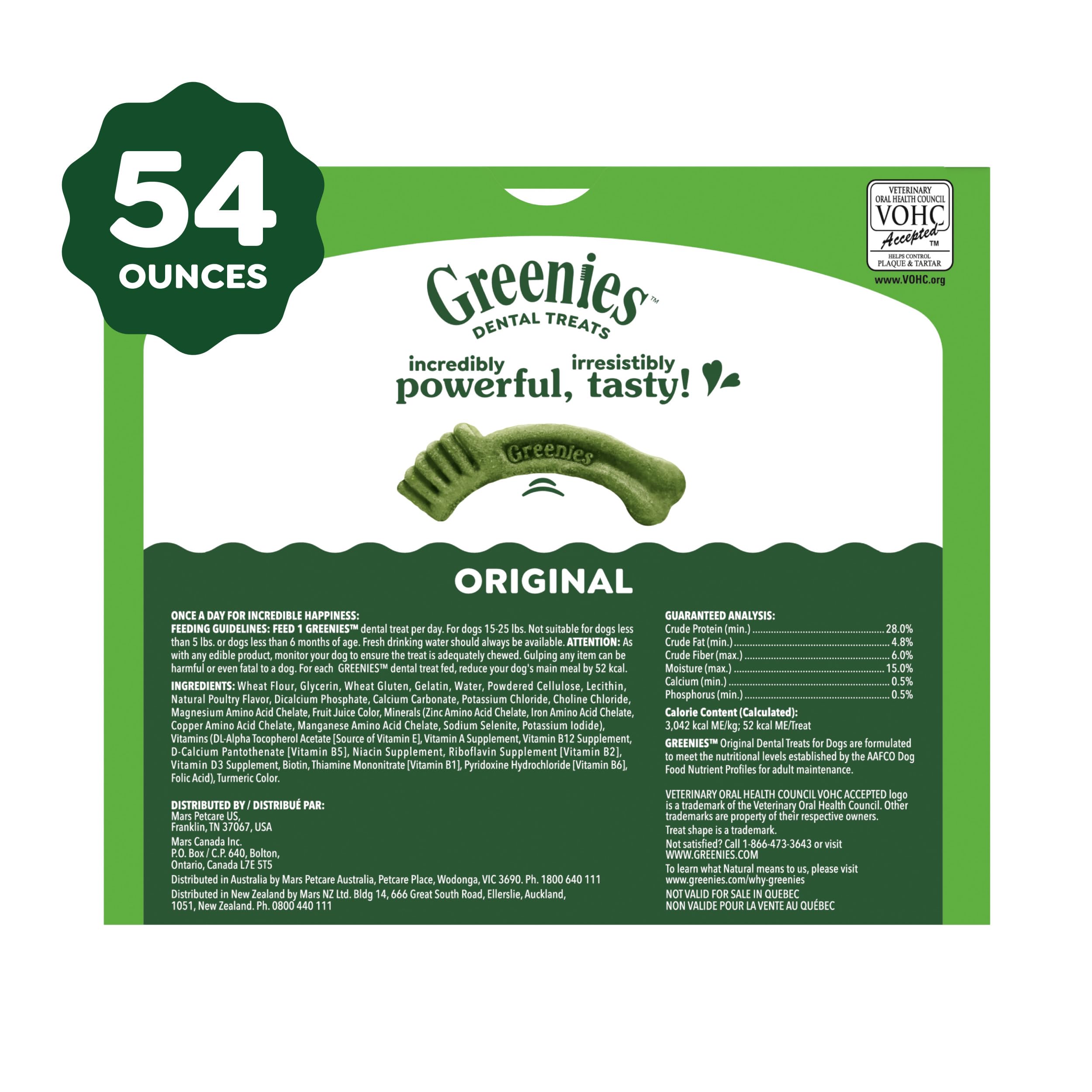 Greenies bouchées dentaires Petites, choix naturel pour récompense qui soutient l'hygiène bucco-dentaire.
