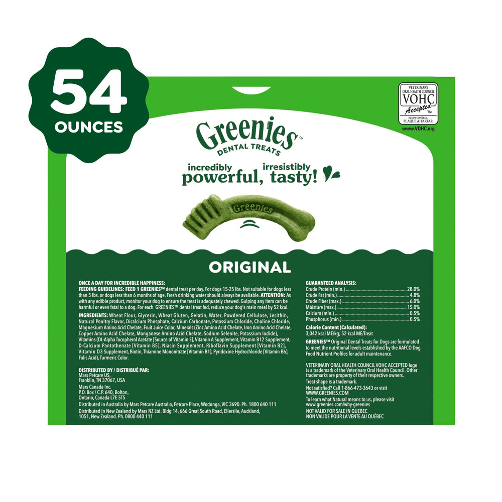 Greenies bouchées dentaires Petites, choix naturel pour récompense qui soutient l'hygiène bucco-dentaire.