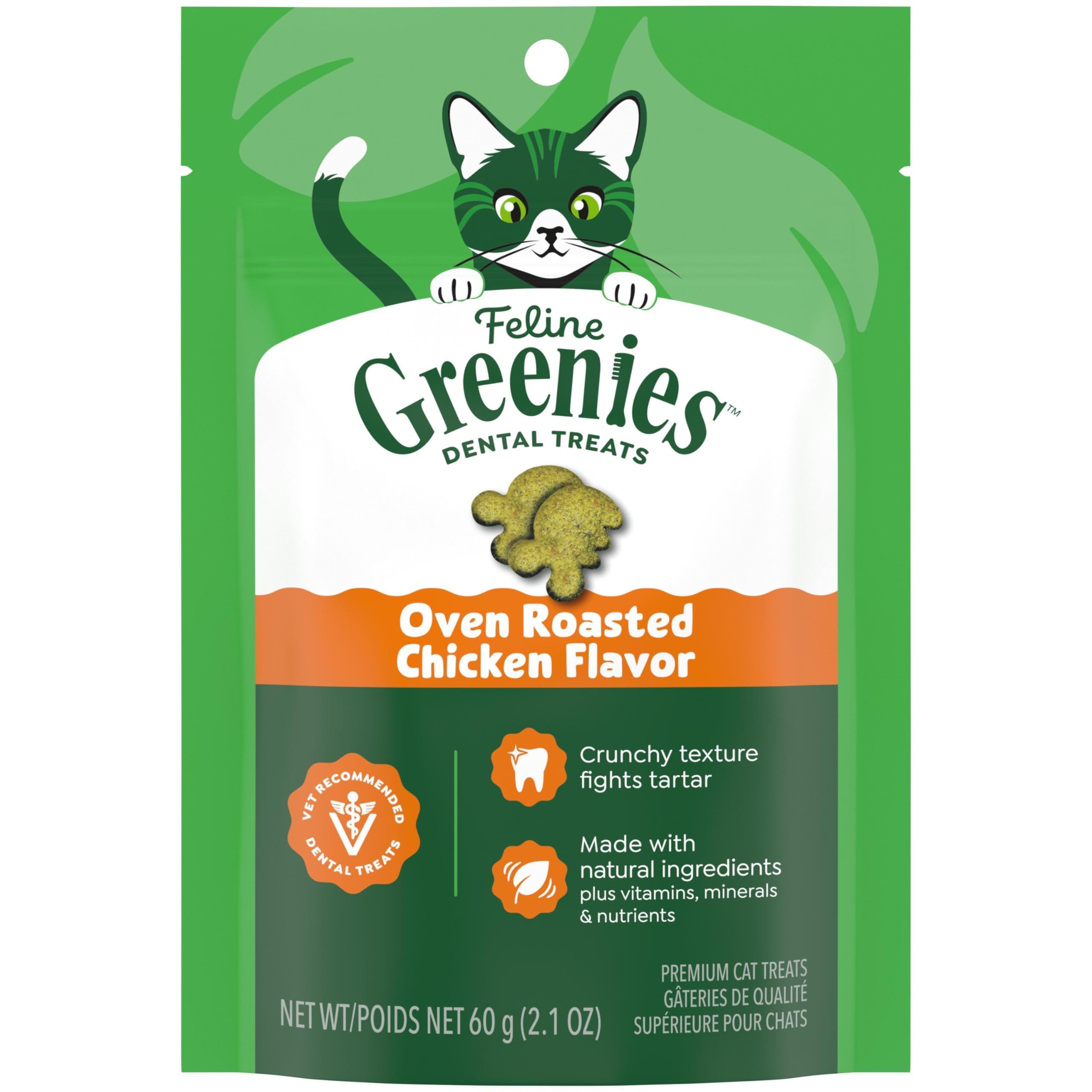 Greenies chat — biscuit dentaire: aide potentiellement à réduire la plaque.