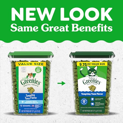 Texture croquante Greenies pour nettoyer les dents du chat