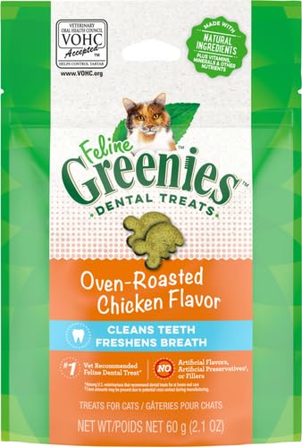 Greenies chat — respiration fraîche: peut favoriser une haleine plus agréable.