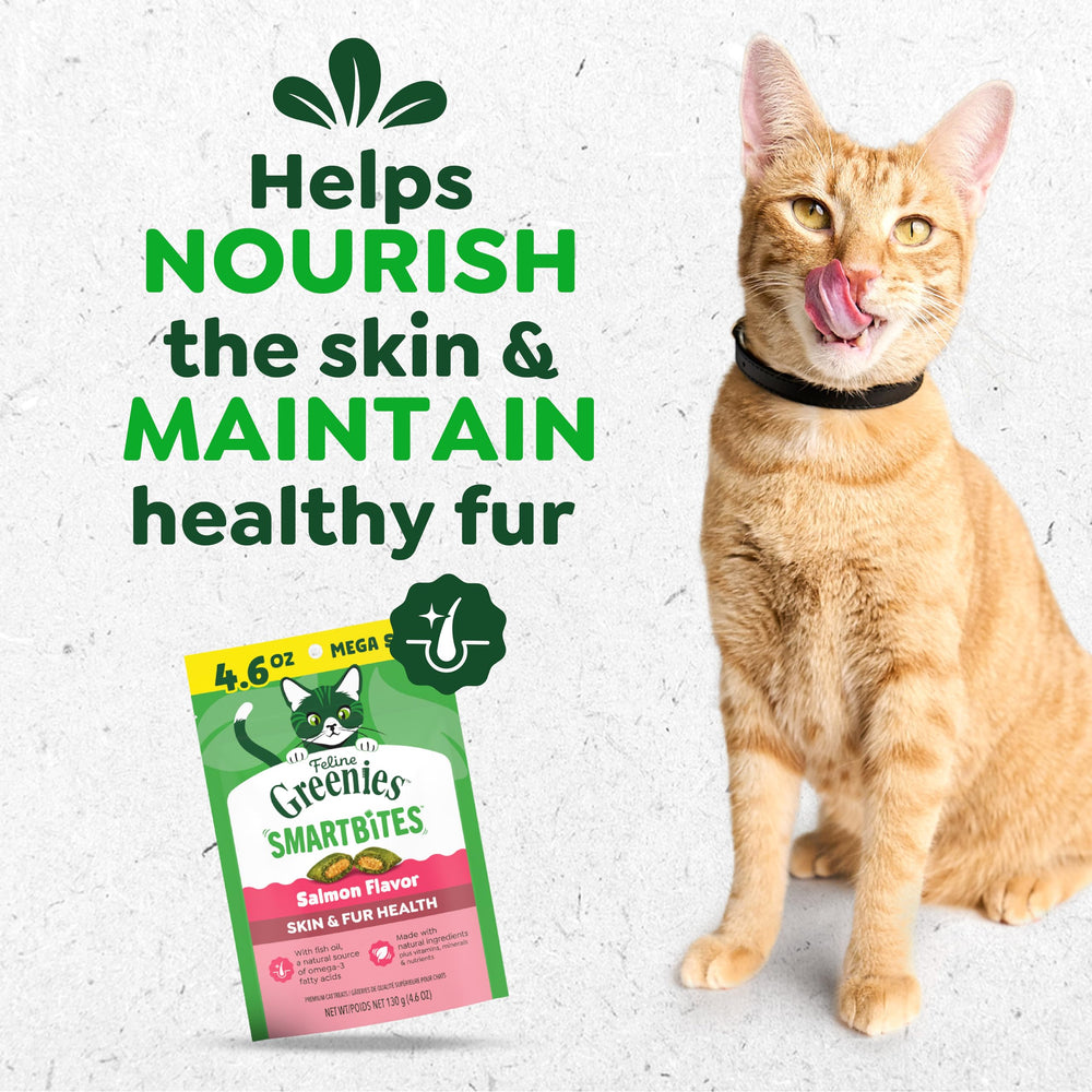 Greenies Smartbites peau-poil – oméga-3 pour une peau saine.