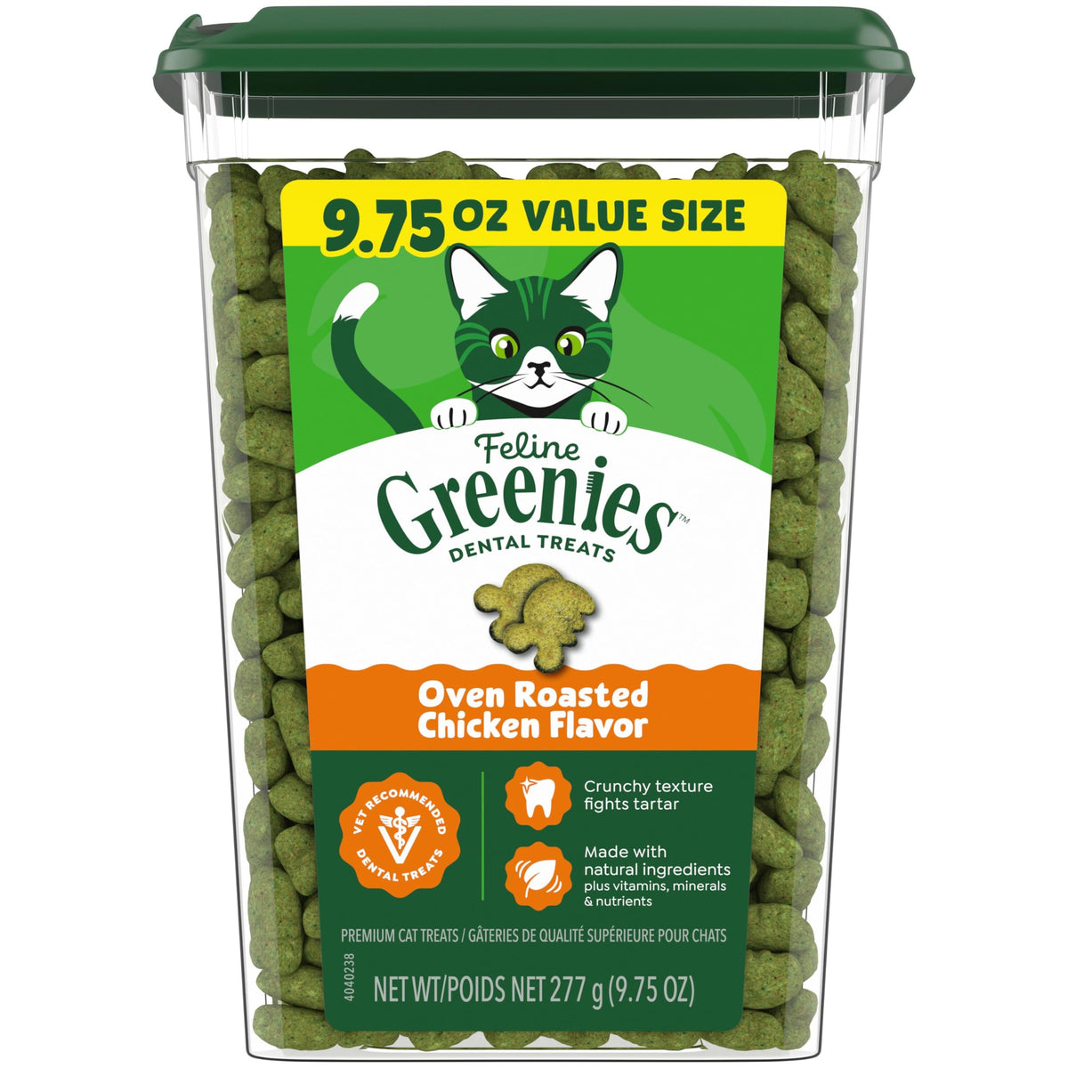 Greenies Chat Treats emballage poulet pour l’hygiène dentaire
