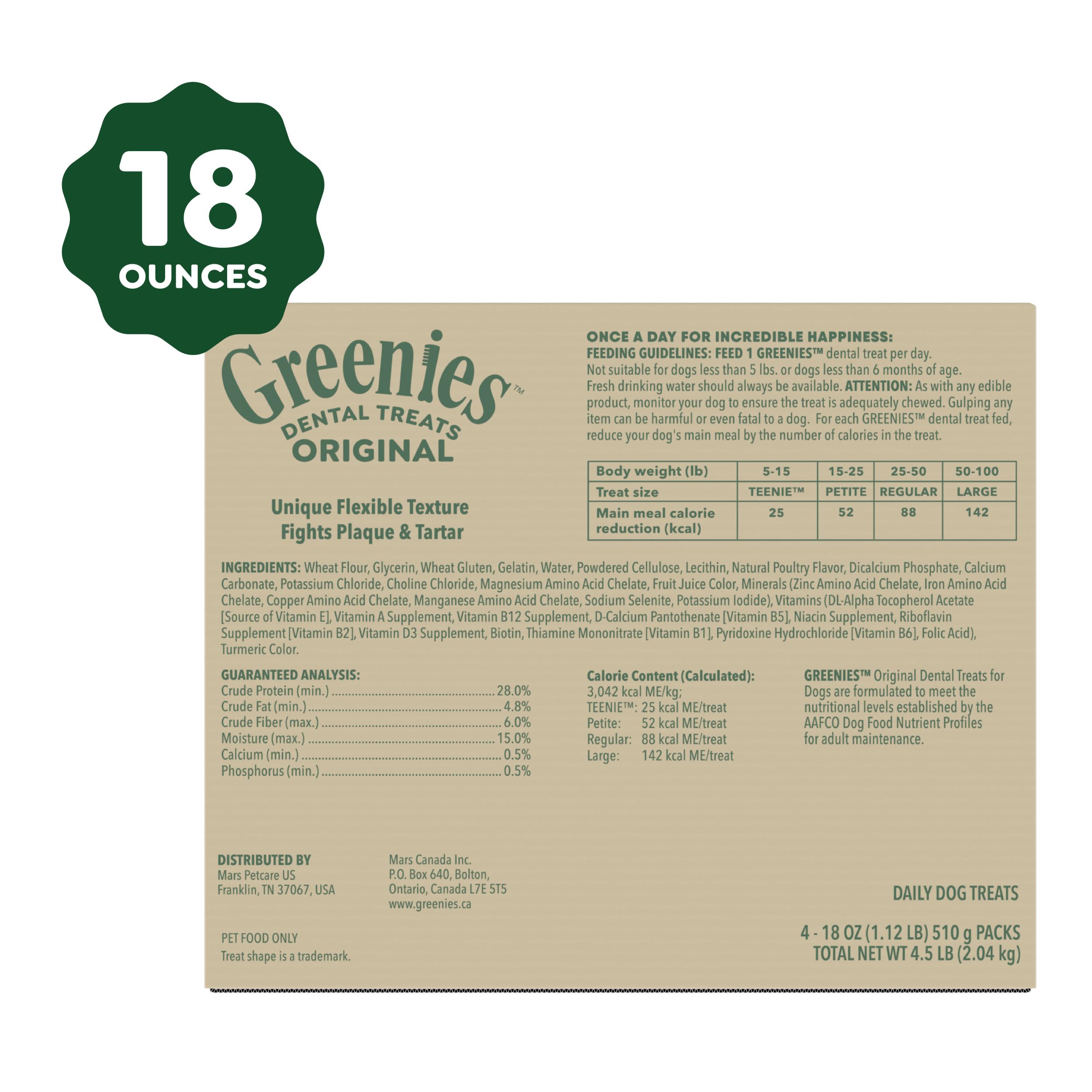 Boîte Greenies 4x12, pratique à ranger et partager.