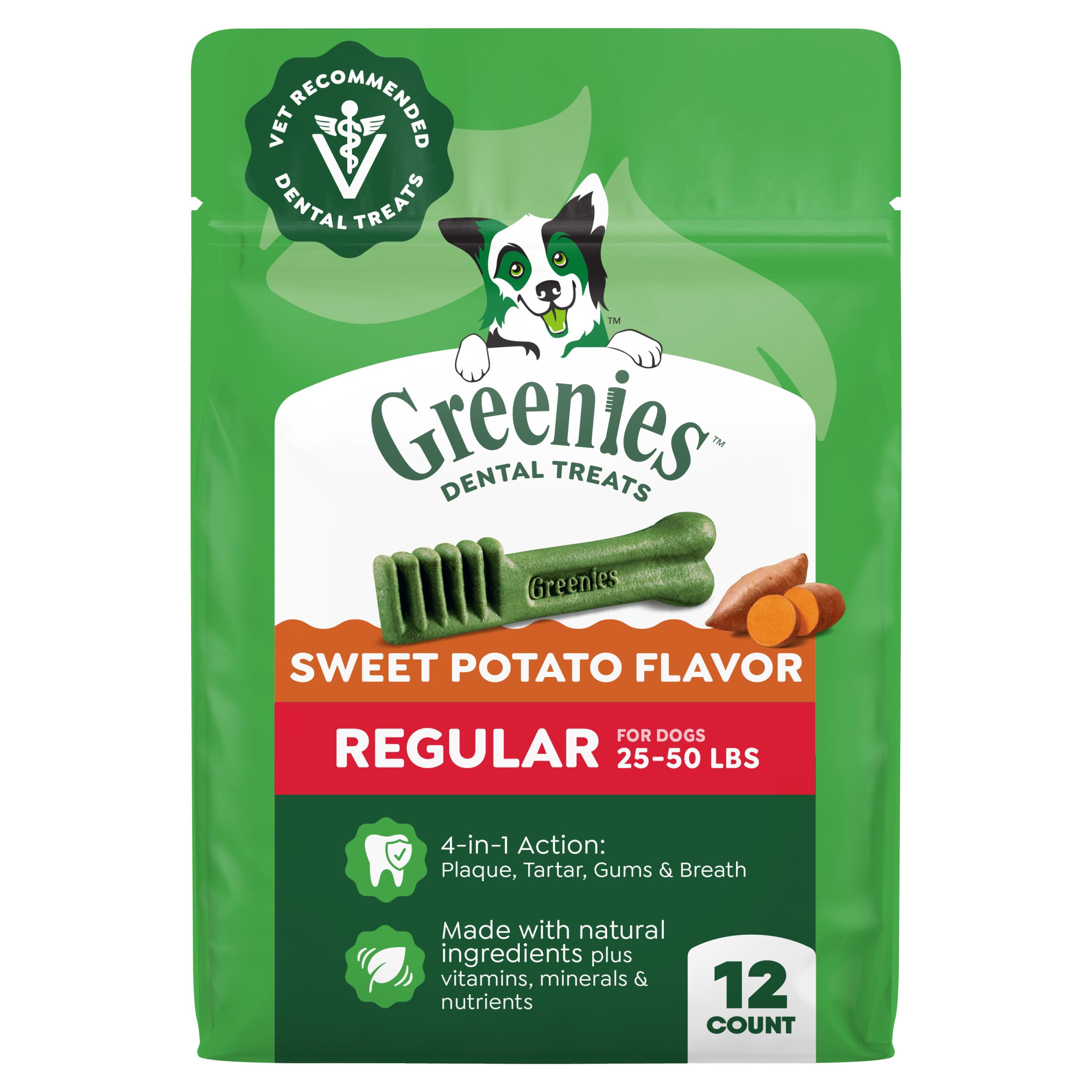 Friandises dentaires Greenies pour chien emballage 12 onces