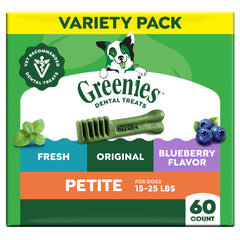 Greenies, texture unique, nettoie la ligne gingivale et réduit le tartre