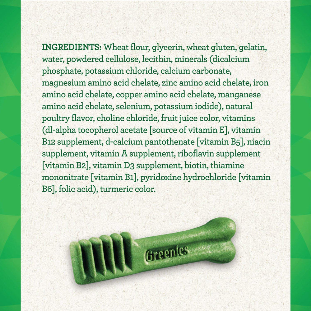 Chien adorant Greenies saveur originale pour un sourire frais.