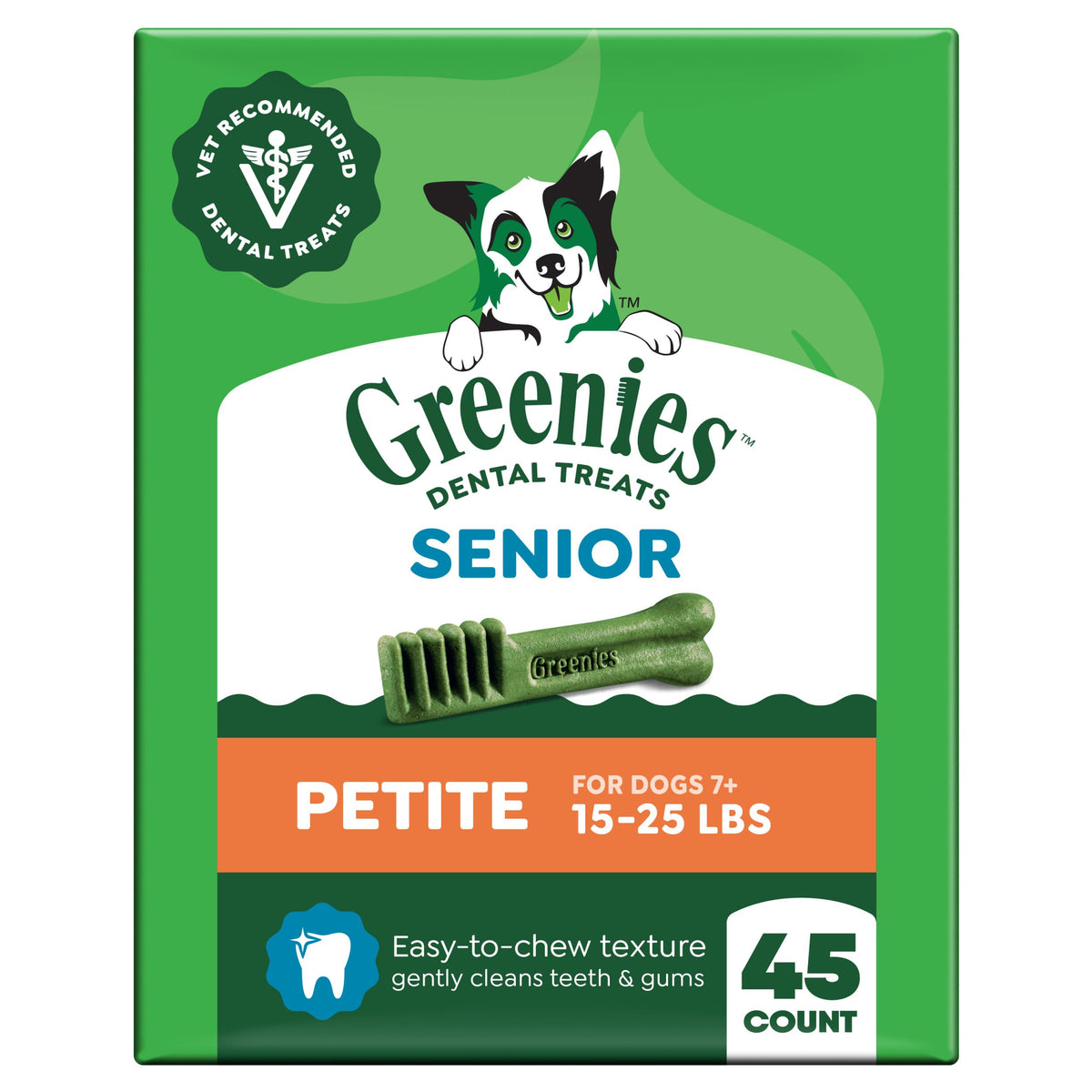 Greenies emballage dentaires pour chien adulte petit format, prêt à l'emploi