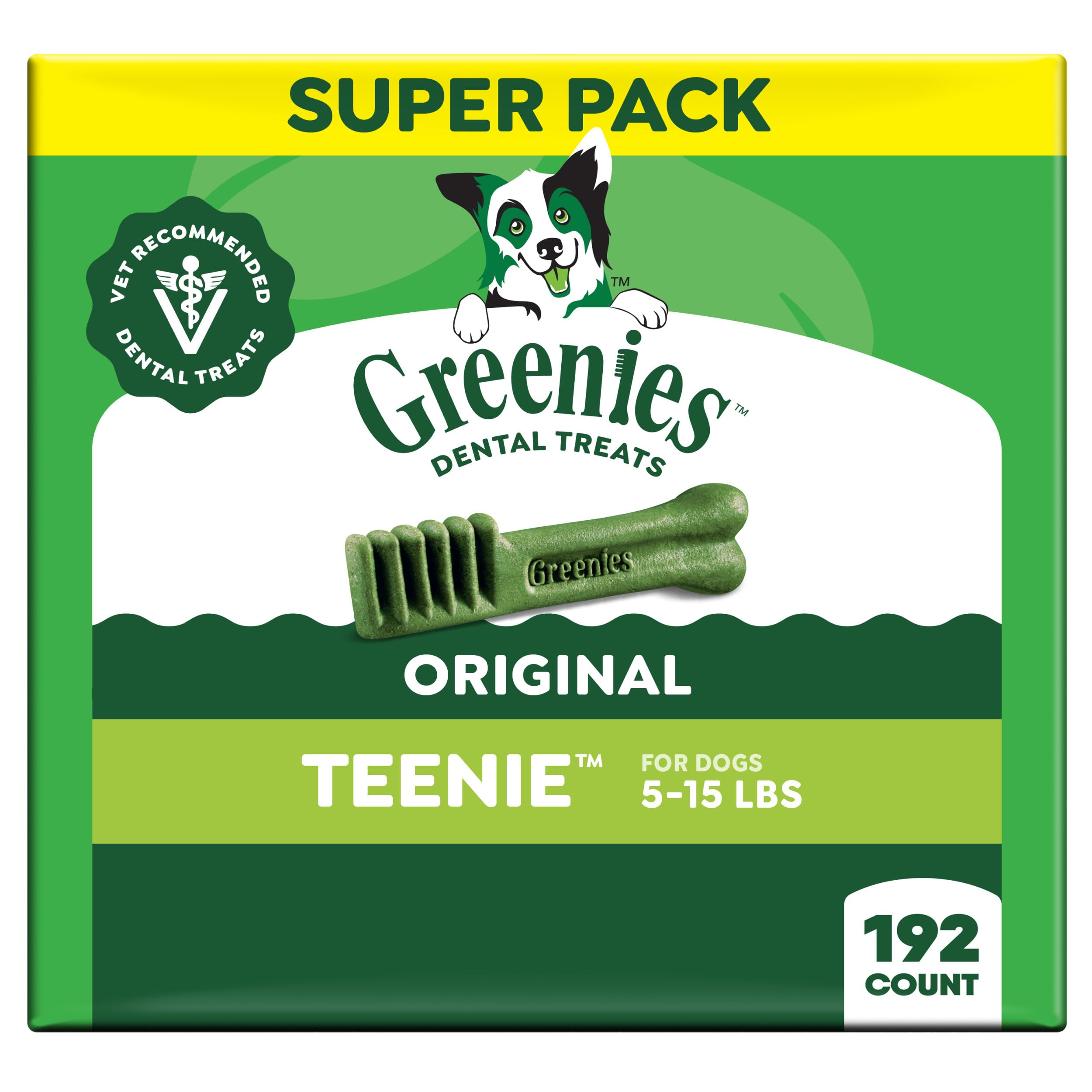 Greenies emballage original, friandise dentaire pratique pour chiens