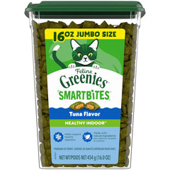 Greenies Feline Smartbites pot-tuna-16oz : régal savoureux pour soutenir digestions et poids équilibré.