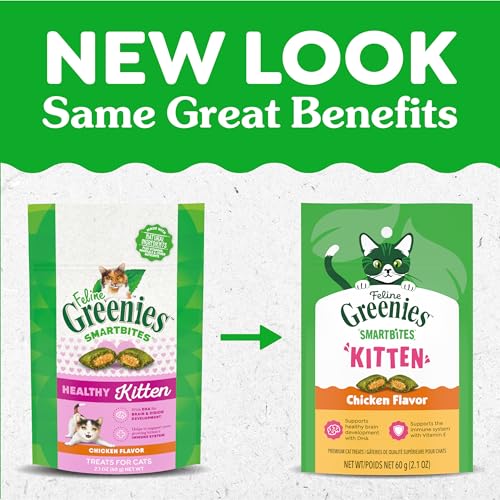 Greenies Feline Smartbites Chaton – friandise savoureuse appréciée par les chatons